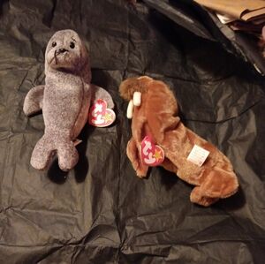 NWT TY BEANIE BABIES SLIPPERY & PAUL